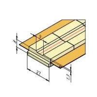 Керамическая подкладка прямоугольная Кедр КП-9Т (ширина 27 мм, канавка трапецевидная 9 мм, длина 600 мм)