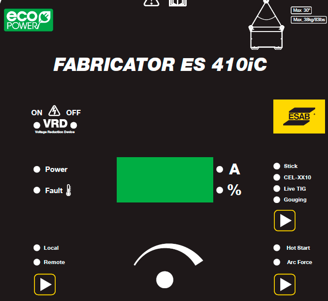 Панель управления сварочного источника ESAB Fabricator ES410iC