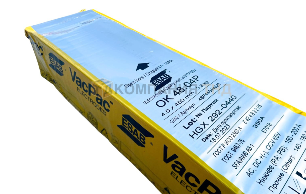 Электроды OK 48.04 P в упаковке ВакПак Электроды OK 48.04 P в упаковке ВакПак