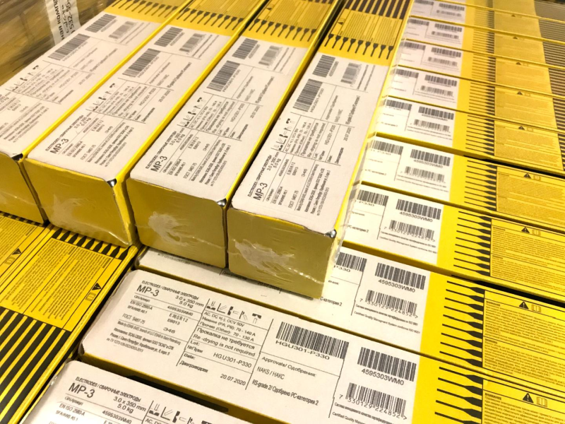 Поступление сварочных электродов ЭСАБ МР-3