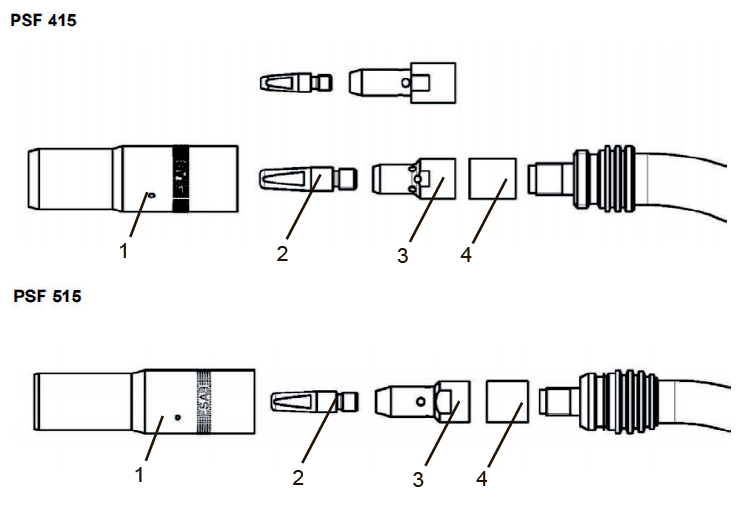 Сварочные горелки ESAB Pike PFS 415 и Pike PFS 515