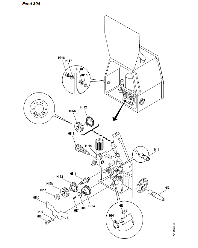 Запасные и изнашиваем части для блоков подачи проволоки Feed 304 и Feed 484 спультом управления М13