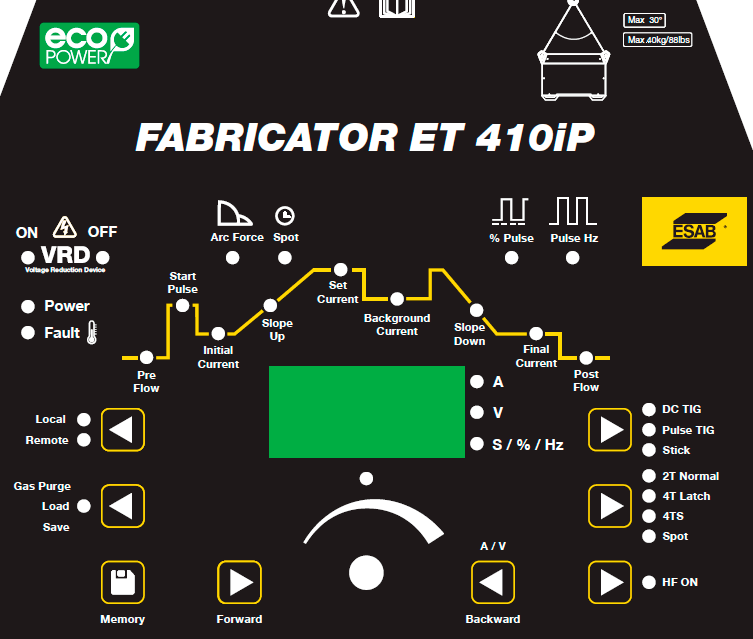 Панель управления сварочного источника ESAB Fabricator ES410iP