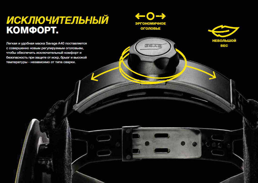 Преимущества нового комфортного оголовья маски Savage A40