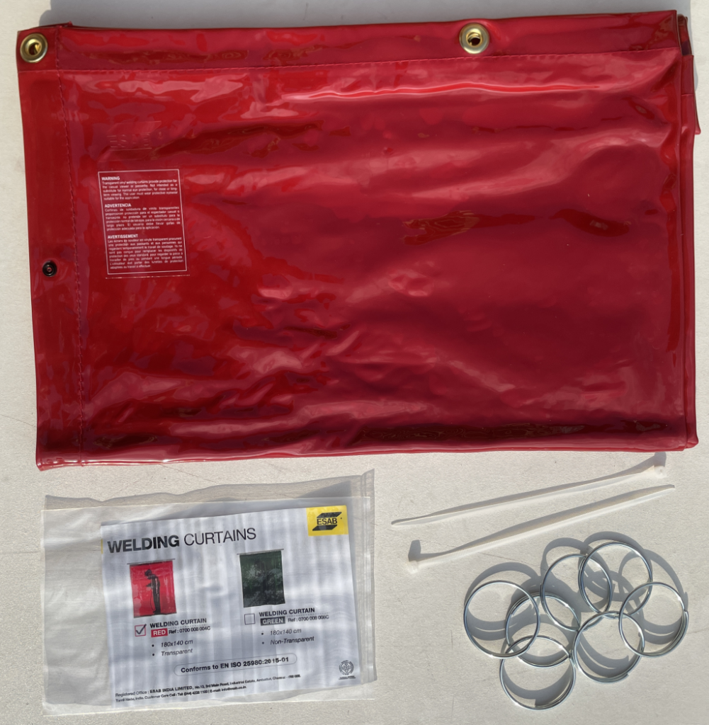 Сварочная штора темно-красная, 1400x1800, DIN 9