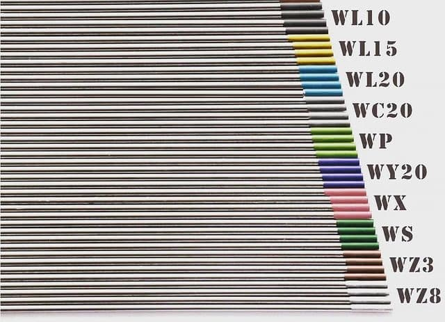 Масса вольфрамовых электродов в зависимости от диаметра Масса вольфрамовых электродов в зависимости от диаметра