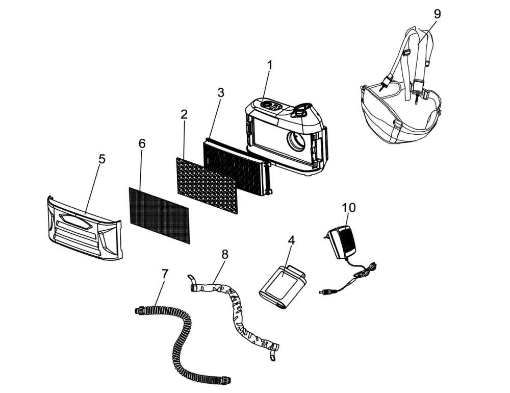 Запасные и расходные части для турбоблока подачи воздуха ESAB PAPR EPR-X1