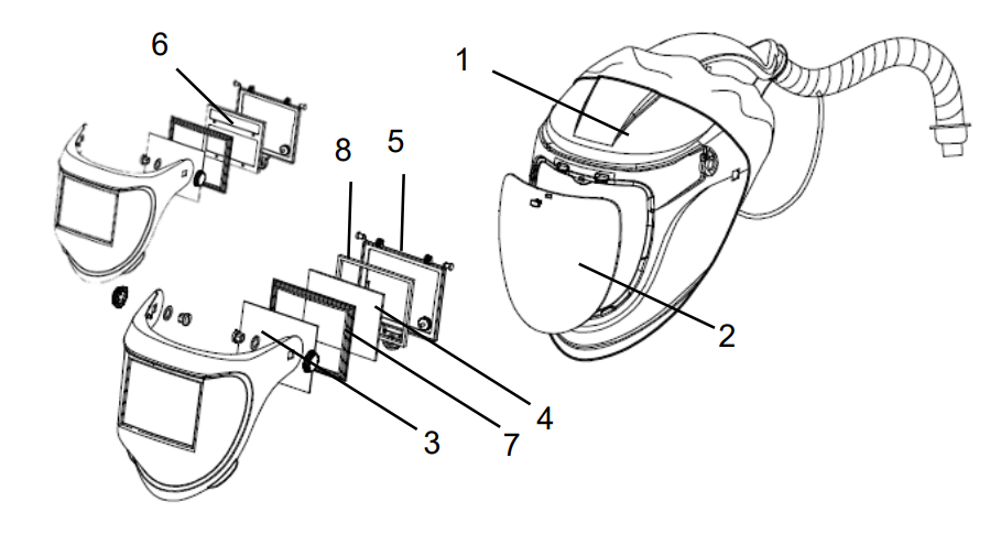 Запасные части для маски ESAB G50 Запасные части для маски ESAB G50