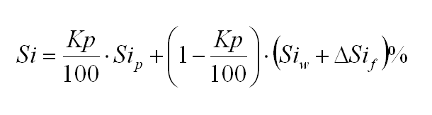 Формула подсчета Кремния в сварном шве