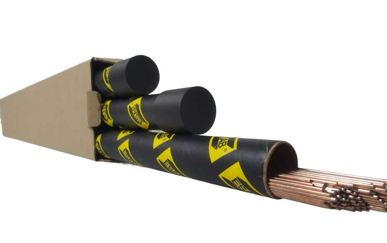 Присадочные прутки ESAB в картонной упаковке с укладкой по 3 тубуса по 5 кг