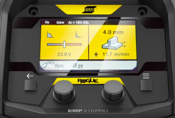 Панель управления полуавтомата ESAB Rogue EMP 210 PRO