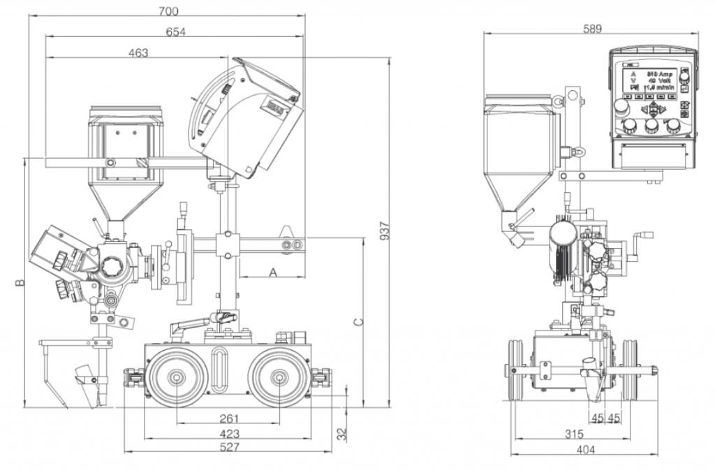 Трактор-автомат A2 Multitrac SAW с блоком PEK Трактор-автомат A2 Multitrac SAW с блоком PEK