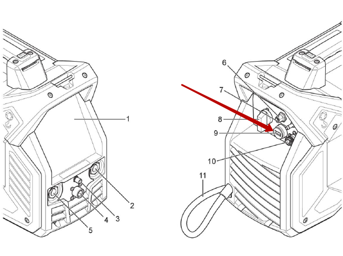 Задняя панель ESAB Renegade