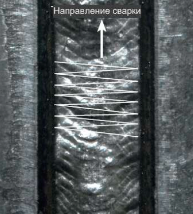 Техника сварки с поперечными колебаниями