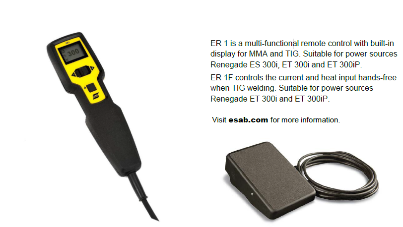 Remote Control and Foot Pedal for Renegade Remote Control and Foot Pedal for Renegade