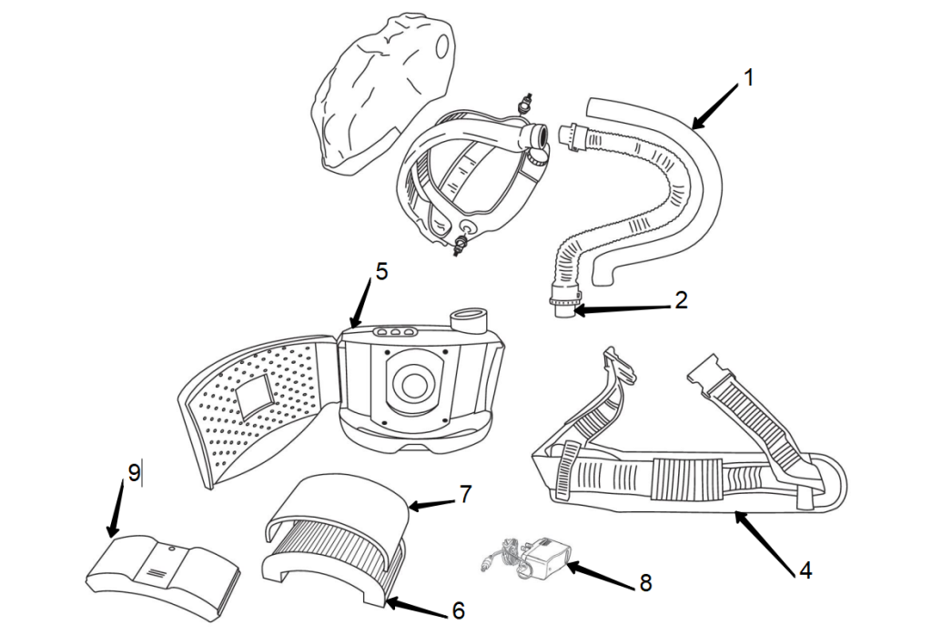 Номера для заказа и список запчастей для ESAB PAPR Hose Номера для заказа и список запчастей для ESAB PAPR Hose