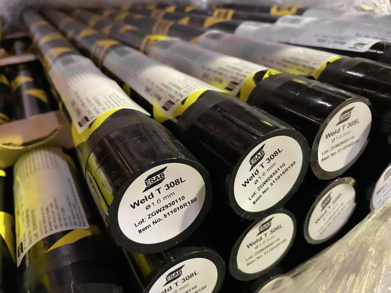 поступление на склад сварочных материалов - присадочных прутков ESAB Weld T