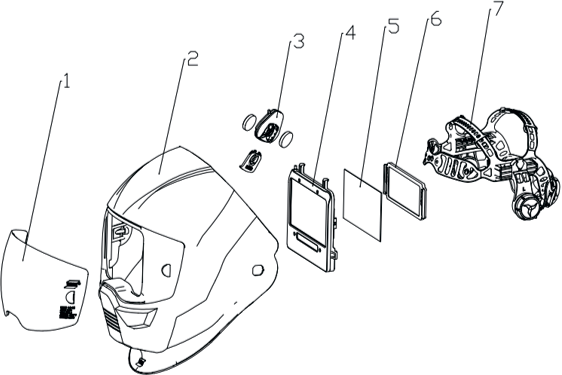 Комплектующие и запасные части сварочной маски ESAB Sentinel A60 Комплектующие и запасные части сварочной маски ESAB Sentinel A60