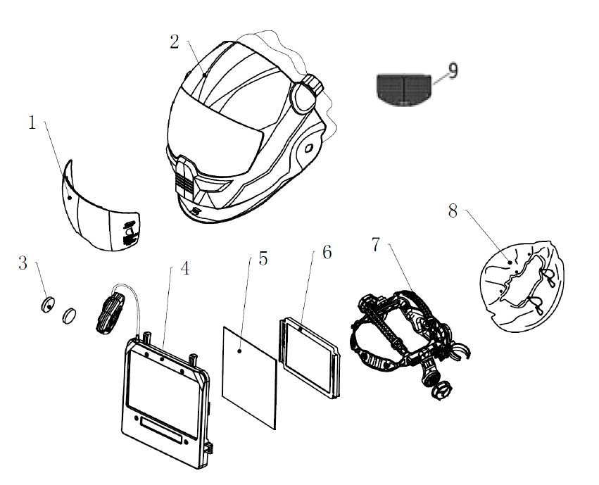Комплектующие и запасные части для сварочной маски ESAB Sentinel A60 for Air Комплектующие и запасные части для сварочной маски ESAB Sentinel A60 for Air