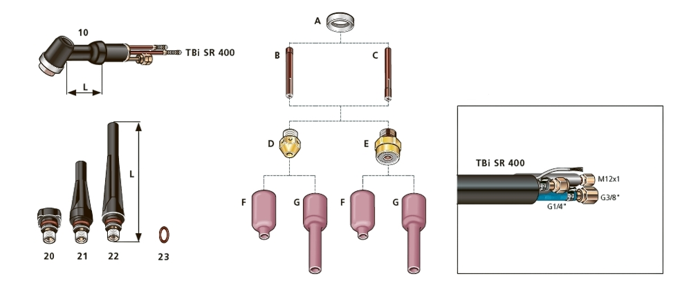 Комплектующие TBi SR 400 Комплектующие TBi SR 400