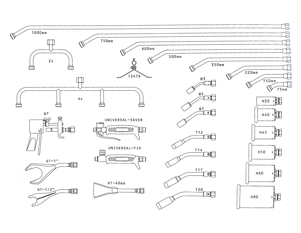 Запчасти газовоздушного оборудования GCE PROPALINE Запчасти газовоздушного оборудования GCE PROPALINE