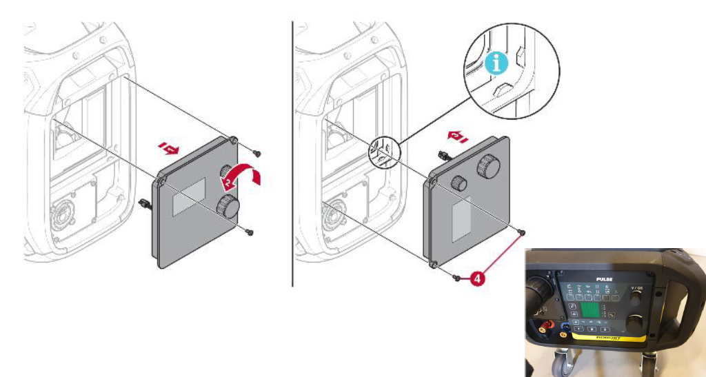 Поворотный дисплей блока подачи ESAB Robust Feed Поворотный дисплей блока подачи ESAB Robust Feed