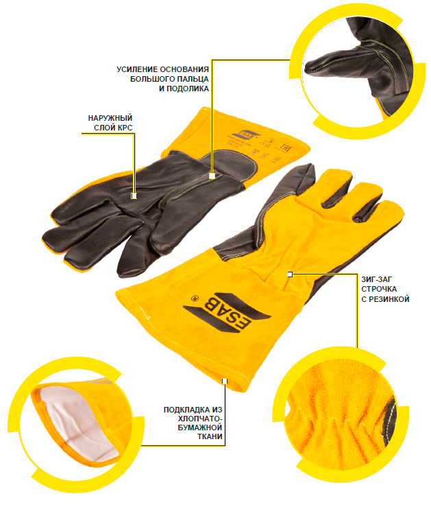 Сварочные перчатки ESAB MIG M3000 glove
