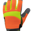 Перчатки рабочие комбинированные BRODEKS G-61, серый/оранжевый/желтый флуоресцентный (8) (G-61-8)