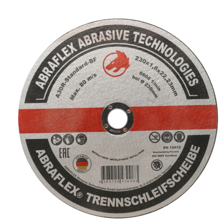 Круг отрезной Abraflex 230х1,6х22,23 A-30R Standard BF (металл+нерж.)