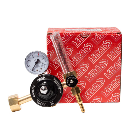 Регулятор для углекислоты и аргона KRASS Base Control SE FLOW ARG AR/CO2 - 200/- бар, вх. G3/4"; вых. G3/8"; ротаметр 0-32л/мин