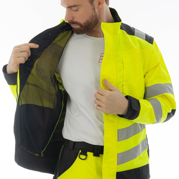 Куртка сигнальная BRODEKS KS225, желтый/черный (S) (KS225YELLOWS)