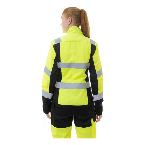 Куртка сигнальная женская BRODEKS KS229, желтый/черный (XS) (KS229YELLOWXS)