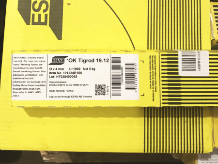 Прутки присадочные ESAB OK Tigrod 19.12
