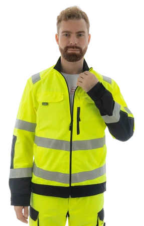 Куртка сигнальная BRODEKS KS218, желтый/черный