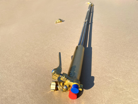 Резак пропановый KRASS SIDER 7 (рычажный до 300 мм) L=1100 мм, угол наклона головки 90 град, без мундштуков, удлинённый