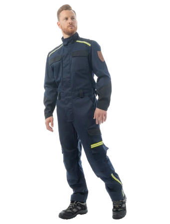 Комбинезон сварщика BRODEKS FS58-01, 1 класс, т.синий/черный