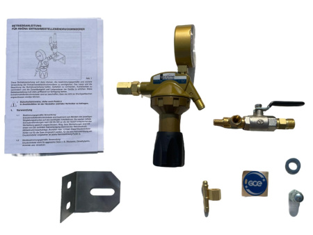 Редуктор сетевой GCE Dinset Кислород; -/10 бар; вх. G3/8", вых. G1/4"