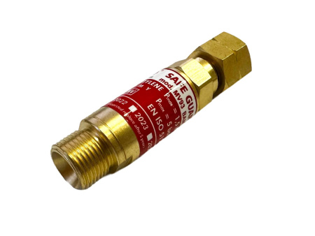 Затвор предохранительный GCE MV 93 (SP 20/FR 20) - (горючий газ) вход резака/горелки  G3/8" LH