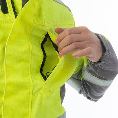 Куртка мультизащитная BRODEKS MS28-61, желтый/серый (S) (MS28-61YELLOWS)