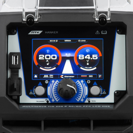 Сварочный аппарат ПТК HANKER MULTIWAVE TIG 200 P AC/DC PFC LCD H05