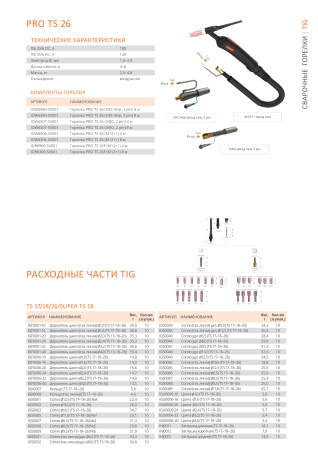 Сварочная горелка Сварог PRO TS 26 (М121)