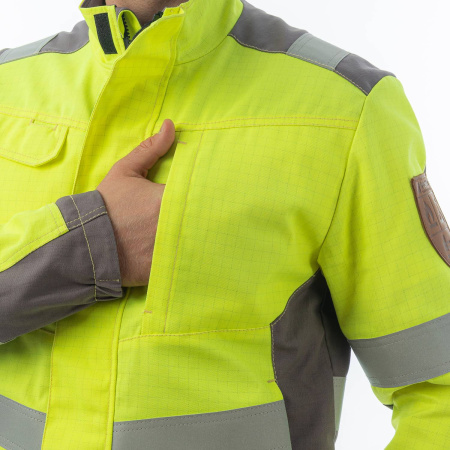 Куртка мультизащитная BRODEKS MS28-61, желтый/серый (S) (MS28-61YELLOWS)