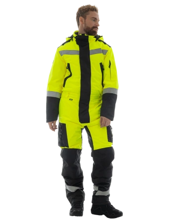 Комбинезон зимний BRODEKS KW505, желтый/черный