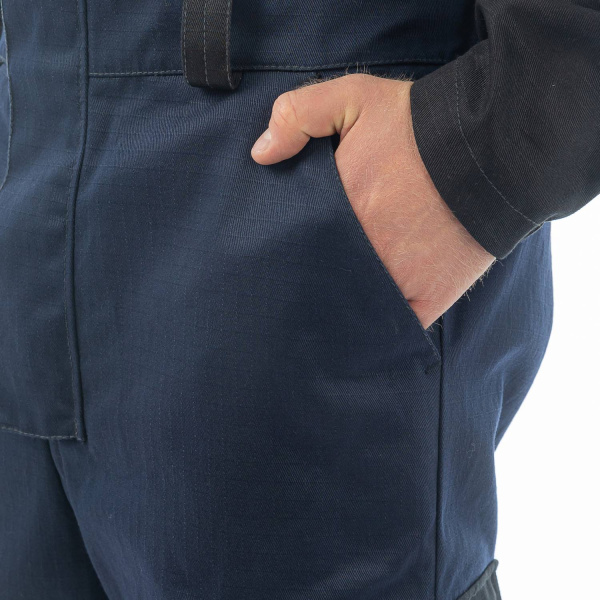 Комбинезон сварщика BRODEKS FS58-01, т.синий/черный (XS) (FS58-01NAVYXS)