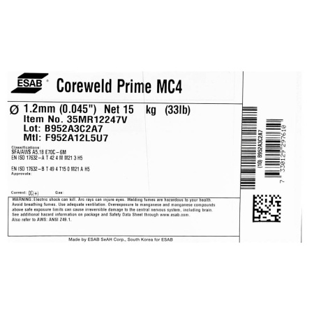 Проволока порошковая ESAB Coreweld Prime MC4 H4