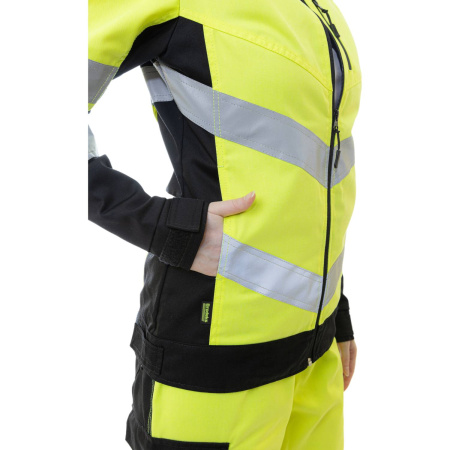 Куртка сигнальная женская BRODEKS KS229, желтый/черный (XS) (KS229YELLOWXS)