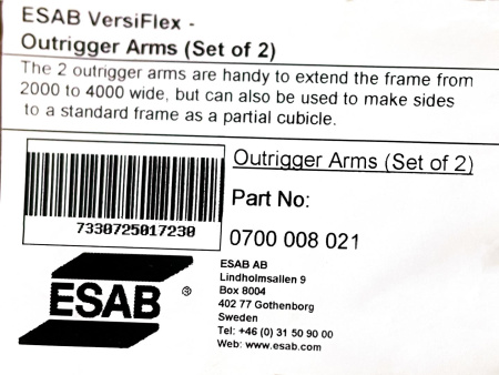 Комплект кронштейнов (дополнительных штанг) ESAB VersiFlex Outrigger Arms set 2