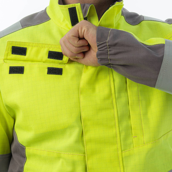 Куртка мультизащитная BRODEKS MS28-61, желтый/серый (S) (MS28-61YELLOWS)