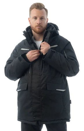 Куртка-парка зимняя BRODEKS KW215, черный (XL) (KW215BLACKXL)