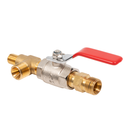 Шаровой кран с коленом GCE Dinline/Dinflow (Горючие газы) G3/8"LH
